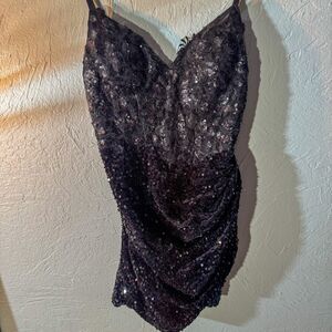 Glittery Bodycon Party Dress, NWT, Mini Dress, Black, Sz Small